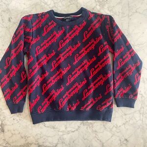 Automobili Lamborghini blue and red logo sweatshirt. Size 9-10Y boys.